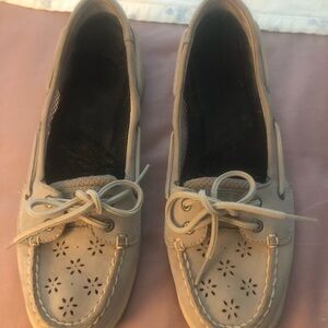 Sperry’s gray loafers